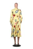 White Street Print Pleated skirt Long Sleeve