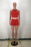 Orange Sexy Fashion Solid Patchwork Skinny Sleeveless