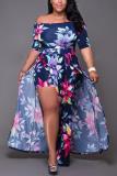 purple Lightly cooked One word collar Floral Print Floral