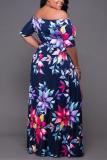 purple Lightly cooked One word collar Floral Print Floral