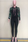Camouflage adult Casual Fashion Print Camouflage Patchwork Two Piece Suits Leopard pencil Long Sleeve