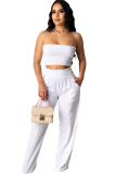 Green Fashion Sexy Two Piece Suits Draped Solid Loose Sleeveless