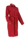 Red Sexy Fashion adult Cap Sleeve Long Sleeves Notched Straight Knee-Length Solid Patchwork ba