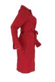 Red Sexy Fashion adult Cap Sleeve Long Sleeves Notched Straight Knee-Length Solid Patchwork ba