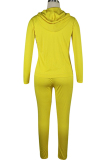 Fluorescent green Sexy Solid Patchwork Straight Long Sleeve