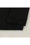 Black Network Sexy Patchwork Solid Hip skirt Long Sleeve Two-Piece Dress