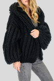 Caramel Casual Cardigan Hooded Handmade Knitted Cardigan Sweater