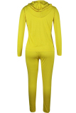 Fluorescent green Sexy Solid Patchwork Straight Long Sleeve