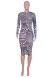 Black and white Sexy Fashion Cap Sleeve Long Sleeves O neck Sheath Knee-Length asymmetrical perspective C