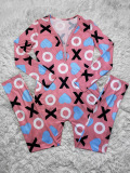 Blue Living Print V Neck Skinny Jumpsuits