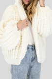 Caramel Casual Cardigan Hooded Handmade Knitted Cardigan Sweater