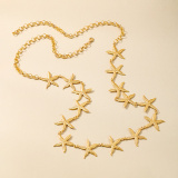 Gold Dance Carnival Party Metal Starfish Waist Chain