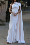 Red Sleeveless Irregular Formal Evening Party Prom Sash Halter Maxi Dresses
