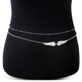 Gold Double Wings Angel Body Chain Bikini Double Waist Chain