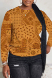 Pink Casual Graphics Print O Neck Long Sleeve T-shirt Tops