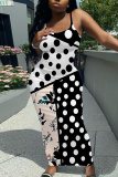 White Pink Graphics Print Backless Spaghetti Strap Bodycorn Vacation Long Maxi Slip Dresses