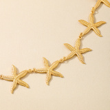 Gold Dance Carnival Party Metal Starfish Waist Chain