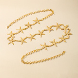 Gold Dance Carnival Party Metal Starfish Waist Chain