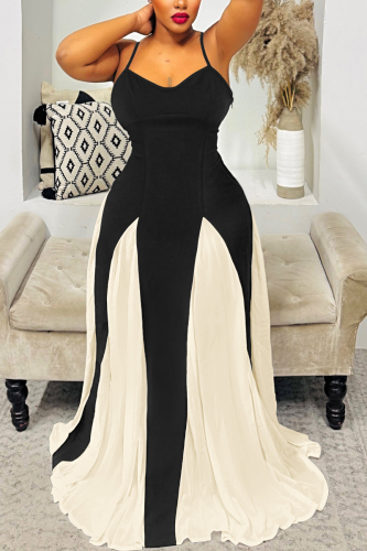 White Casual Backless Sleeveless Spaghetti Strap Long Formal Evening Party Flowy Maxi Slip Dresses
