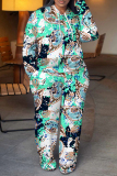 Multicolor Boho Graphics Print Hooded Long Sleeve Sweatshirt And Sweatpants Fall Winter Two Pieces Sweatsuits Sets
