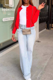 Light Blue High Waist Casual Distressed Denim Jeans