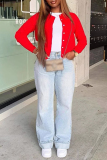 Light Blue High Waist Casual Distressed Denim Jeans
