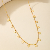 Glod Heart-shaped Waist Metal Chain Heart Pendant