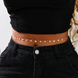 Glod Heart-shaped Waist Metal Chain Heart Pendant