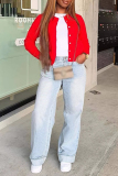 Light Blue High Waist Casual Distressed Denim Jeans