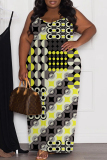 Orange Graphics Print Backless Sleeveless Spaghetti Strap Floor Length Long Baggy Vacation Maxi Slip Dresses