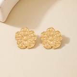 Glod Casual Multi-layered Flowers Earrings