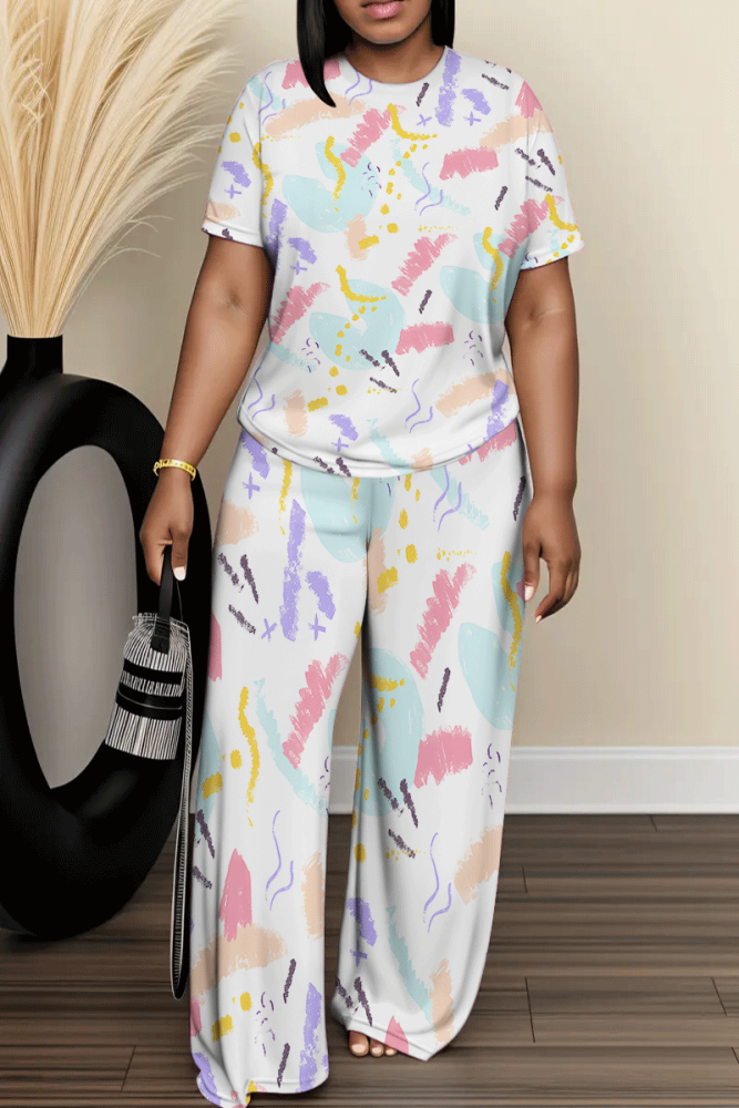Green Butterfly Embellished Drawstring Shirt & Wide-Leg Pants Set