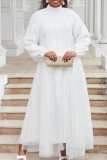 Red Cable Knit Turtleneck Balloon Sleeves Winter Long Sweater with Tulle Layered Hem Maxi Skirt Two Piece Dress Set