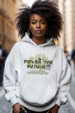 Army Green Graphics Print Long Sleeve Draw String Pocket Casual Fall Winter Hooded Sweatshirt