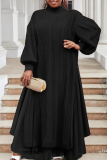 Red Cable Knit Turtleneck Balloon Sleeves Winter Long Sweater with Tulle Layered Hem Maxi Skirt Two Piece Dress Set
