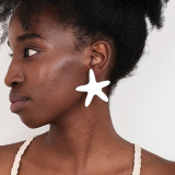 Yellow Colorful Star Beach Earrings