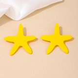 Yellow Colorful Star Beach Earrings