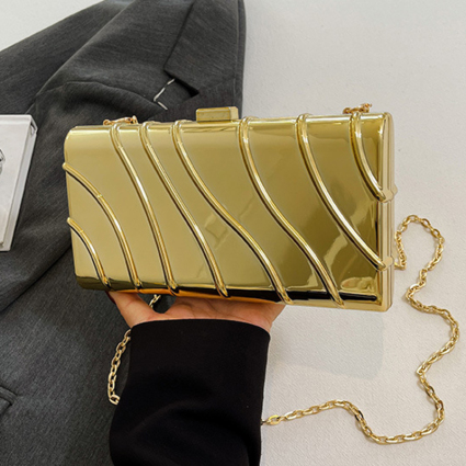 Glod Shiny Colored Shoulder Chain Bag