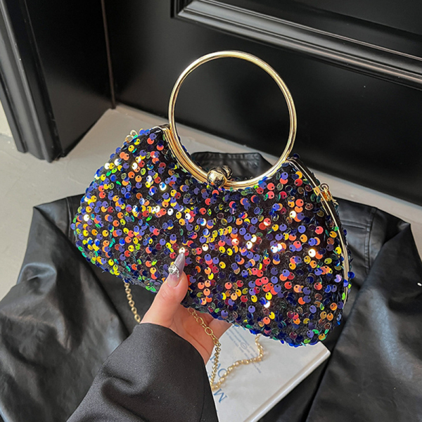 Red Sequins Party Chains Crossbody Bags