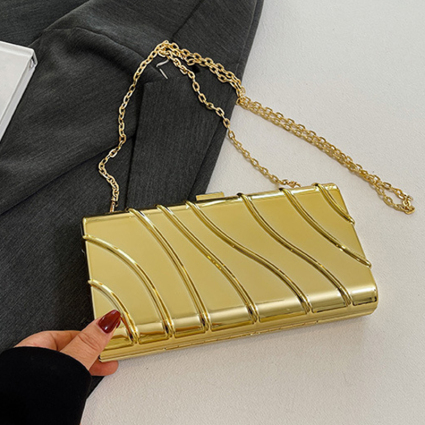 Glod Shiny Colored Shoulder Chain Bag