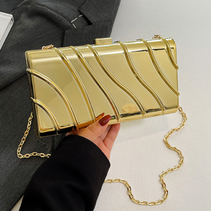 Glod Shiny Colored Shoulder Chain Bag