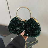 Red Sequins Party Chains Crossbody Bags