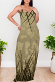 White Butterfly Floral Print Sleeveless O Neck Casual Vacation Baggy Loose Sundress Maxi Slip Dresses