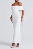 Black Backless Sleeveless Off Shoulder Formal Evening Party Prom Bodycon Maxi Dresses