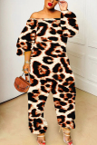 White Graphics Print Off Shoulder Long Sleeve Vacation Casual Harem Leg Jumpsuits