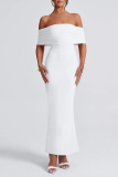 Black Backless Sleeveless Off Shoulder Formal Evening Party Prom Bodycon Maxi Dresses