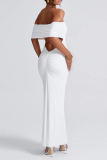Black Backless Sleeveless Off Shoulder Formal Evening Party Prom Bodycon Maxi Dresses