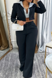 Black Zipper Hooded Long Sleeve Casual Crop Jackets Outerwear