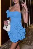 White Sleeveless Strapless Ruffled Formal Evening Party Ruched Bodycon Tube Mini Dresses