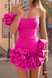 White Sleeveless Strapless Ruffled Formal Evening Party Ruched Bodycon Tube Mini Dresses